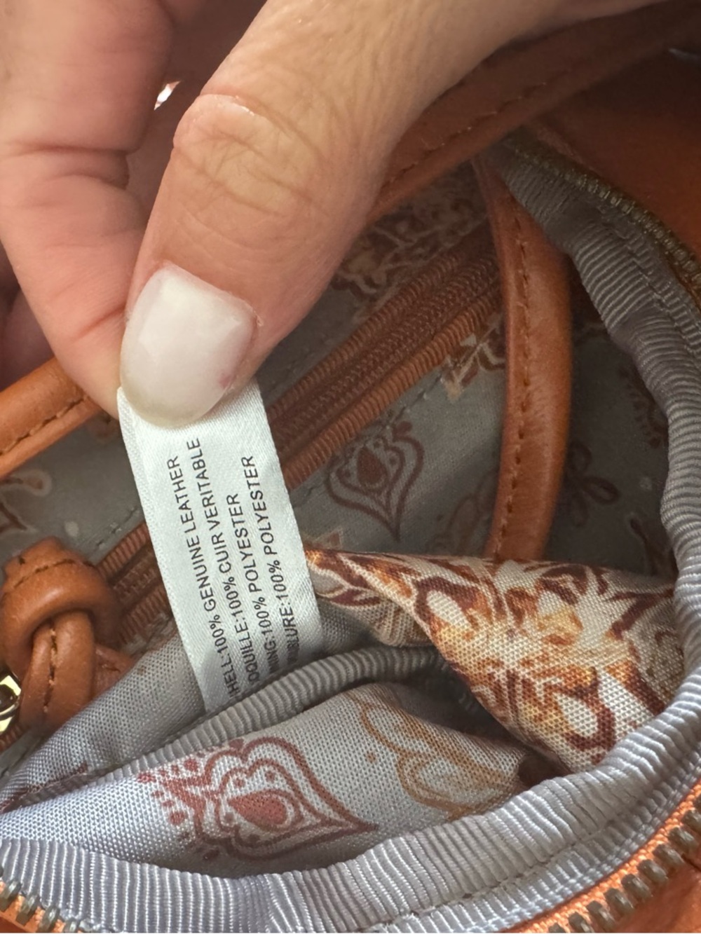 HOBO Burnt Orange Leather Mini Crossbody - Picture 5 of 6